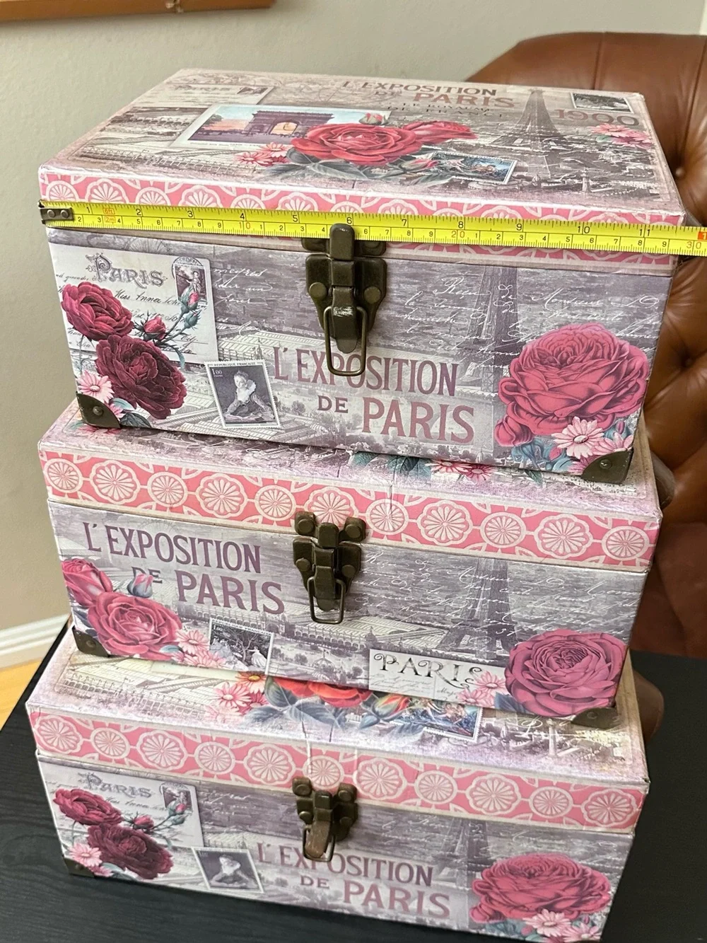 Paris Decorative Storage Boxes – Set of 3